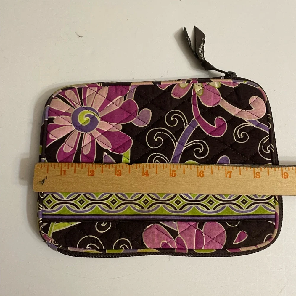 Vera Bradley Small Quilted “Purple Punch”Tablet Case / E-Reader Sleeve Padded